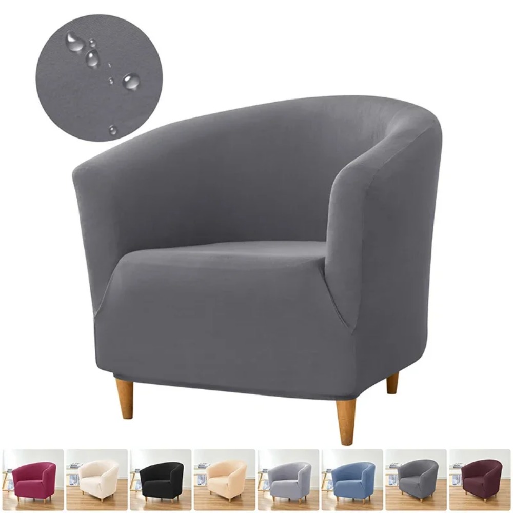AIGIA Club Chair Slipcover Tub Chair Cover Waterproof Stretch Armchair Covers Sofa Cover Furniture Protector for Living Room