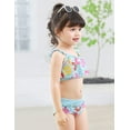 thumbnail image 2 of Toddler Baby Girl Swimsuit Two Piece Bathing Suit Sleeveless Ruffle Summer Bikini Swimwear5-6T, 2 of 7