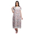 thumbnail image 1 of Moomaya Chemise de Nuit Maxi à Manches Courtes Imprimée, Boutonnée, en Coton, Tenue de Sommeil, 1 of 1