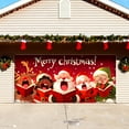 thumbnail image 5 of 7x16 ft Christmas Banner Cover, Garage Door Christmas Cover Winter Snow Scene Outdoor Large Garage Door Decors Xmas Candyland Village Backdrop for Wall House Holiday Party Decor, 5 of 5