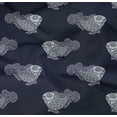 thumbnail image 4 of oneOone Organic Cotton Poplin Twill Fabric Fish Block Printed Craft Fabric BTY 42 Inch Wide, 4 of 4
