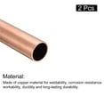 thumbnail image 3 of Uxcell 15mm OD 1mm Wall Thickness 150mm Length Copper Round Tube 2 Pack, 3 of 5
