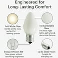 thumbnail image 3 of 8 Pc White Night Light Bulbs 4 Watt 120V 50 Lumens Candelabra Base Lamp Lighting, 3 of 6