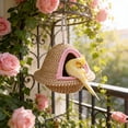 thumbnail image 4 of Nido de Peluche Colgante para Loros y Aves Pequeñas: Acogedora Casita para Dormir con Diseño de Hamaca Tejida a Mano para Jaula, Refugio Interior de Tela Suave para Descansar., 4 of 6
