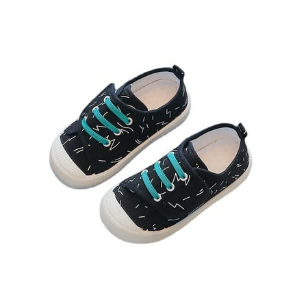 

Little Girls Toddler Girls Canvas Snap Casual Flat Shoes W382 Sizes 5.5C-12C