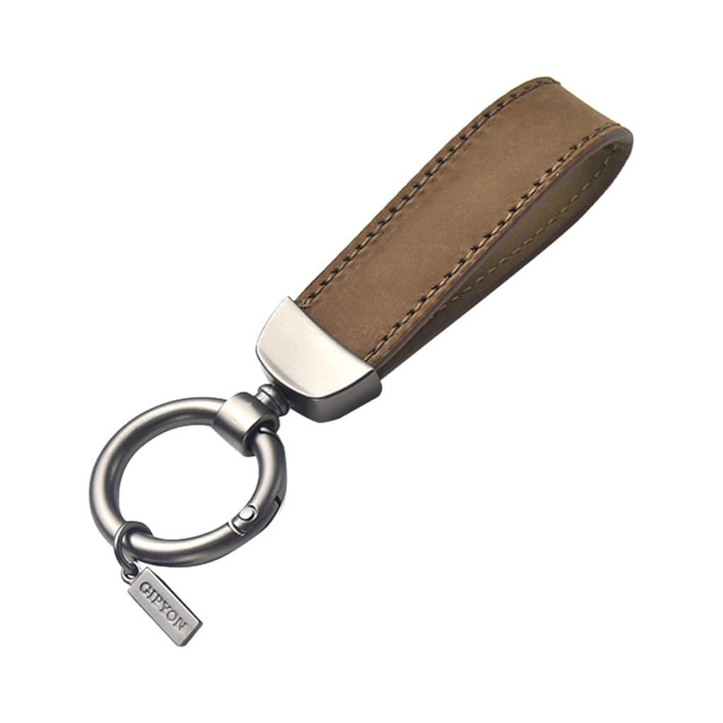Luxury Leather Lanyard Keychain Car Key Ring Holder Wear-resistant
