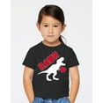 thumbnail image 2 of Wild Bobby Rawr Cute T-Rex Dinosaur Valentine's Day Red Heart T Rex Dino Dinosaurs Baby Clothes 1st Valentines Day Toddler Crew Graphic T-Shirt, 2 of 6