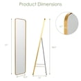 thumbnail image 2 of Gymax Miroir Mural Pleine Longueur avec Support Miroir sur Pied, 2 of 10
