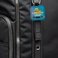 thumbnail image 6 of Rubber Ducky Duck Cute Faux Leather Square Keychain, 6 of 7