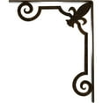 thumbnail image 4 of Ekena Millwork 1 1/2"W x 12"D x 15"H Fleur De Lis Wrought Iron Bracket, (Single center brace), Antiqued Brass, 4 of 8