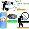 PandS Dish Rags for Washing Dishes, Disposable Washcloths, Blue Towels