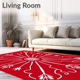 thumbnail image 2 of ODIKA 8'x10' Machine Washable Non-Slip Area Rug, Cupid Holiday Tree Foundation with Love Theme Design High Traffic Rug with Pad, Red, 654272, 2 of 8