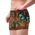 thumbnail image 4 of Disketp Vintage Butterfly Green Men'S Boxer Briefs,Soft And Breathable Cotton Underwear With Comfortflex Waistband, 4 of 9