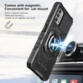 thumbnail image 5 of Compatible for Nokia C300 Case / Nokia G100 Case w/Tempered Glass Screen Protector [Military Grade] Ring Car Mount Kickstand Shockproof Hard Phone Case - Black, 5 of 7