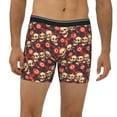 thumbnail image 2 of Salouo record Skull rock Pattern Men's Boxer Briefs, Soft & Breathable Underwear Elastic Waistband Briefs for Men,1-Pack, 2 of 7