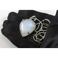 thumbnail image 4 of Sterling Silver Rainbow Moonstone Necklace Pendant Faceted Teardrop Bezel Set 20 Inch Snake Chain Designed for Adult Women, 4 of 4
