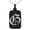 Black, variant on Stainless Steel Letter G Initial Old English Monogram Engraved Small Rectangle Dog Tag Charm Pendant Necklace
