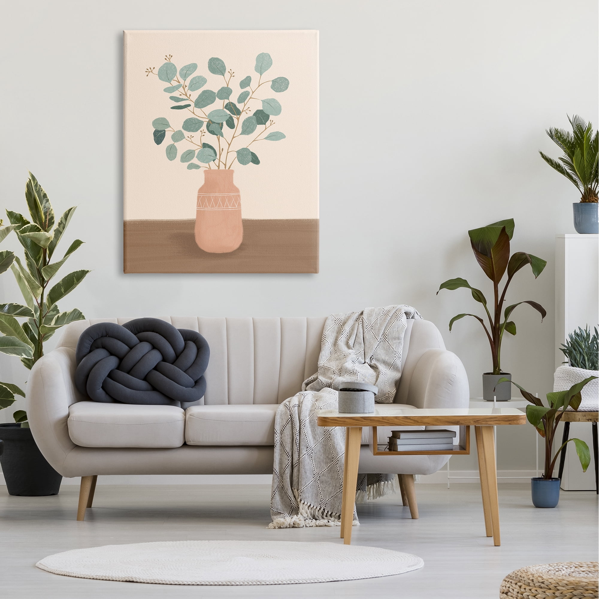 Nancy McKenzie Boho Botanical Leaf Branches Southwestern Geometric Vase 36" x 48" Painting Canvas Art Print, by Stupell Home Décor