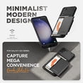 thumbnail image 6 of VRS Design Phone Case for Galaxy S23 Plus, [Damda Glide Pro] Sturdy Semi Auto Wallet Case with Card Holder [4 Cards] (Groove Black), 6 of 7