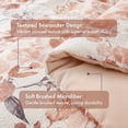 thumbnail image 5 of Regency Heights 9-Piece Queen Size Seersucker Comforter Set with Sheets, Textured Botanical Print Bed in a Bag, Coral Reversible Bedding Comforter Set with Flat Sheet, Fitted Sheet with Side Pocket, 5 of 10