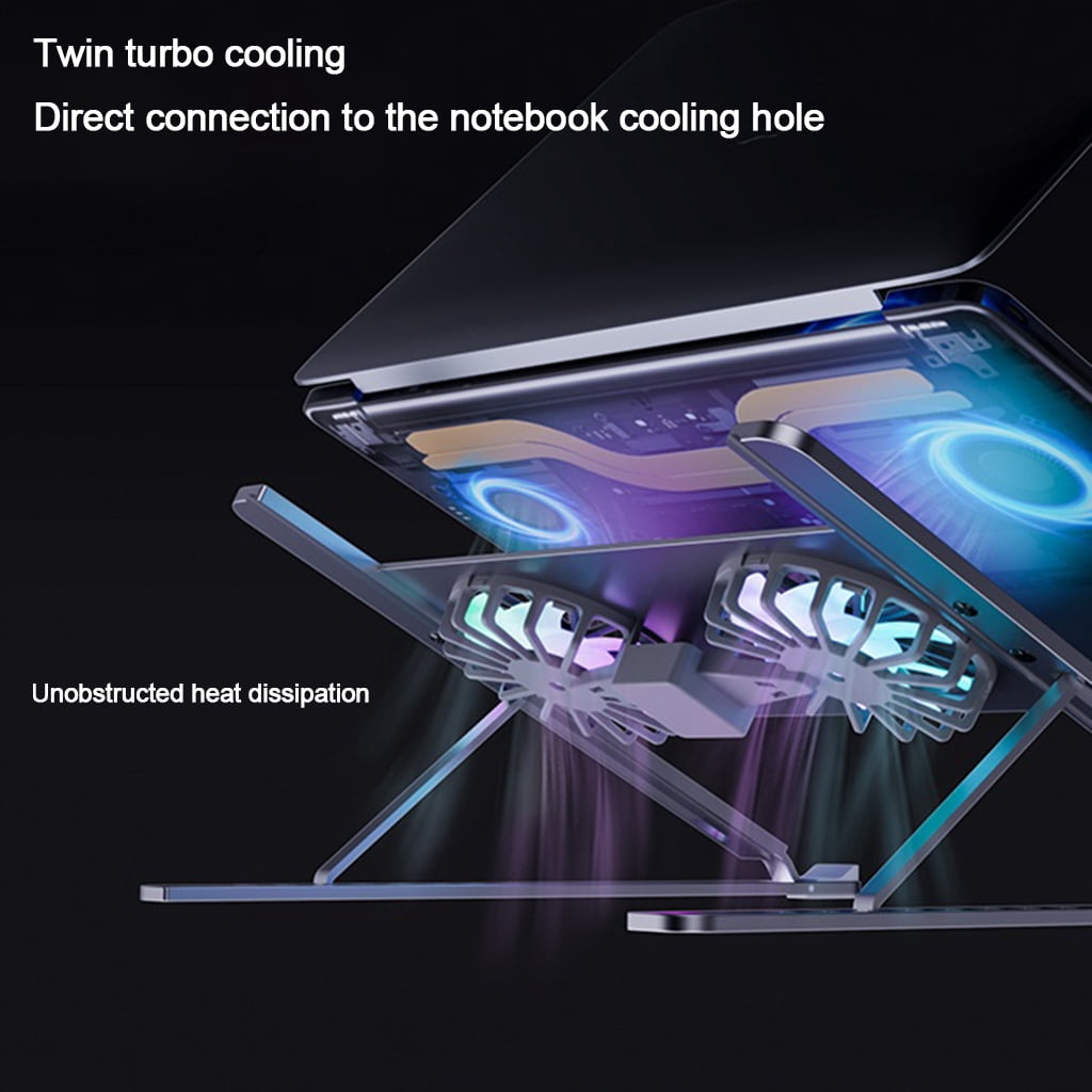 Boneruy Laptop Stand Riser with Cooling Fans Holder Foldable Bracket