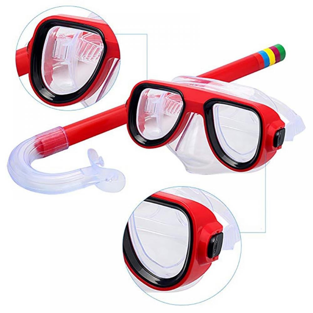 Kids Snorkel Set Anti Leak Youth Junior Snorkeling Package Diving Mask Soft Tube with Hard Storage Box Scuba Swimming Goggles - image 3 of 6