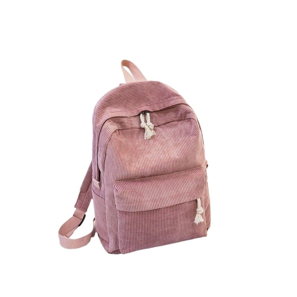 Qarigey de terciopelo, forro de poliéster de Color sólido, cremallera fácil de combinar, escolar universitaria para Mochilas Rosa