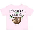 thumbnail image 3 of Inktastic My Great Aunt Loves Me Cute Sloth and Baby Boys or Girls Toddler T-Shirt, 3 of 5