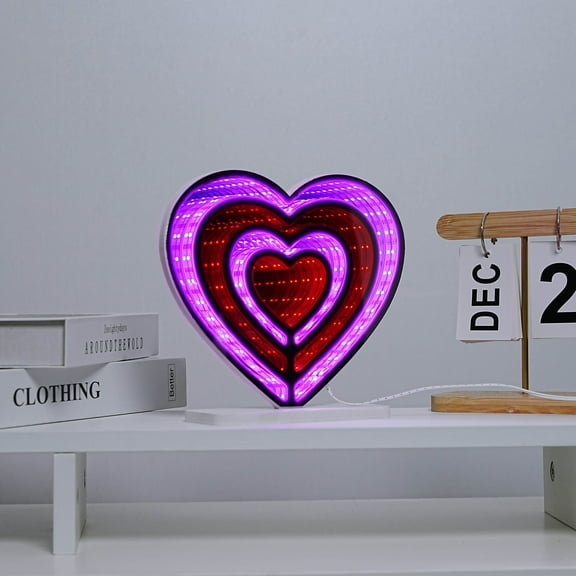 Neon Art Infinity Lights Wall & Desk Sign-Heart (IHEART)