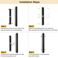thumbnail image 2 of Melucee 2 Pack 48inch Long Oval Outdoor Modern LED Wall Light, 3000K-6000K Dimmable Outdoor Wall Sconces Waterproof Wall Mount Lighting Fixture Rectangular Black Wall Lights for Porch Garage, 2 of 7