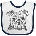 thumbnail image 3 of Inktastic English Bulldog Sketch Portrait Boys or Girls Baby Bib, 3 of 4