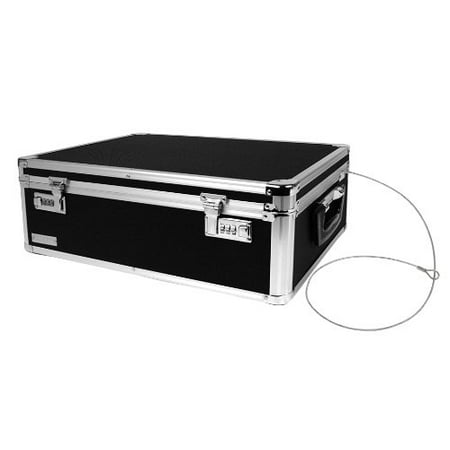 Vaultz Locking Storage Box 19.5 x 7 x 13.5 Inches Black (Best Lock For Shipping Container)