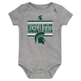 thumbnail image 3 of Newborn Green Michigan State Spartans Sunday Comics 3-Pack Bodysuit Set, 3 of 4