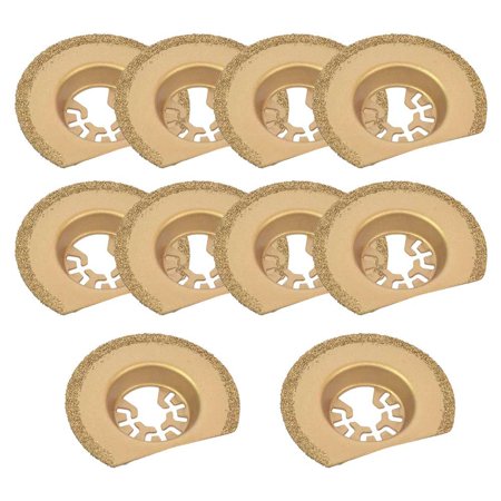 Versa Tool DB10K 63mm Semi- Circular Carbide RASP 8mm Offset Mount For a Perfect Flush Sanding / Grinding Compatible with Fein Multimaster Dremel Bosch Craftsman Ridgid Oscillating Tools 10/Pack