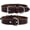 Brown, variant on DowgClub Leather Dog Collar with Double D Rings - Handmade Full Grain Leather for Extra Large Dogs, Black
