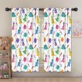 thumbnail image 5 of Blackout Kids Curtains,White Dinosaurs Space Pattern Childrens Insulated Curtains Set Of 2,Bedroom Essentials,Toddler Room Decor 52"x63", 5 of 5
