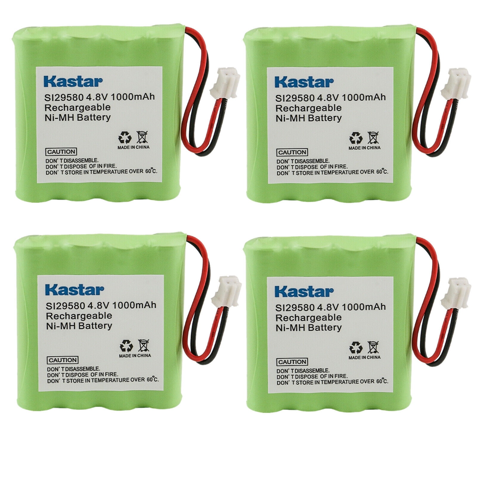Kastar 4-Pack Battery Replacement for Summer Infant Panorama Video Baby Monitor with 5-inch Screen Remote Steering Camera Model 29590, Summer Infant Explore Panoramic Video Baby Monitor Model 36034
