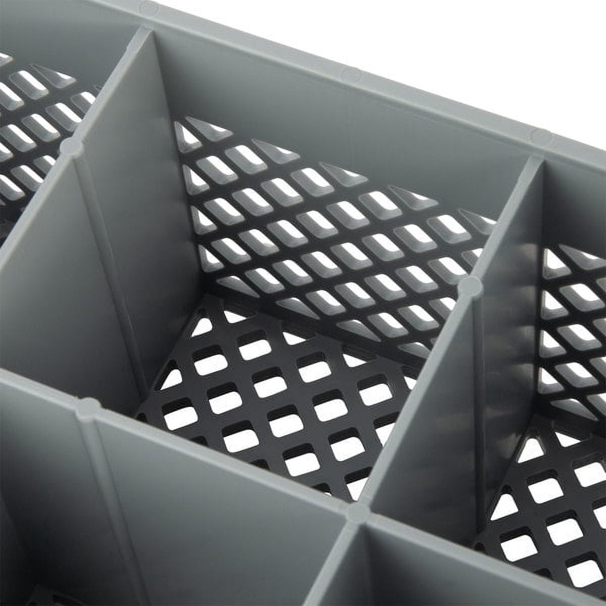 Cambro 8FBNH434151 8 Compartment Flatware Basket - Camrack Gray (67122)