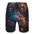 thumbnail image 3 of Zufioo Forest Cool Lion for Men's Casual Beach Shorts, Sports Fitness Quick-drying Drawstring Shorts with Pockets for Home Wear-X-Large, 3 of 6