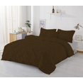 thumbnail image 3 of 1 Pcs Pinch Pleated Duvet Cover 100% Egyptian Cotton 1000 Thread Count with Zipper Closure & Corner Ties Pintuck Bedding Duvet Cover - Full/Queen Size (90" x 90") Inch, Chocolate, 3 of 7