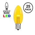 thumbnail image 2 of Novelty Lights 25 Pack C9 LED Outdoor String Light Patio Christmas Replacement Bulbs, Yellow, C9/E17 Base, .75 Watt, 2 of 6