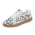 thumbnail image 3 of YOUYEDIAN Sneakers for Women Lace-up Versatile Round Toe Retro Fashion Leopard Print Flat Sneakers Platform Non Slip Comfy Outdoor Walking Shoes, 3 of 5