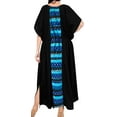 thumbnail image 2 of HAPPY BAY Women's Loungewear Oversize Caftan Long Boho Sleepwear 2X-3X Blue-AC615, 2 of 3