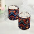 thumbnail image 2 of Yayeee 2 Pack Qtip Holder Bathroom Cotton Swab Canister with Lid Clear Dispenser Set, Blue Abstract Eagle, 2 of 6