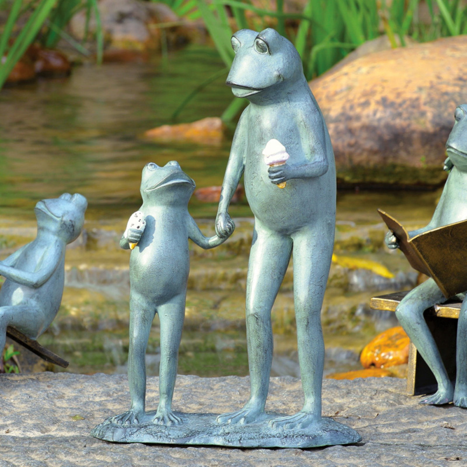 San Pacific International Summertime Treat Frog Garden Sculpture