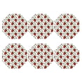 thumbnail image 2 of Fuzoiu Strawberry Print Leather Coasters Set,Drink Coasters Set of 6,for Tabletop Protection, Durable PVC Coasters,Home Décor and Housewarming Gift,Octagon, 2 of 7