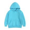 thumbnail image 1 of Chandails en Molleton Classiques pour Enfants Garçons Filles Pull Chandail en Molleton Enfants Uni Plus Bébés Haut à Capuche Col Rond pour Mode Décontractée Pulls(10-11 Ans,C), 1 of 8