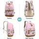 thumbnail image 3 of Mochila escolar de lona floral Mochila universitaria Bolso de hombro, 3 of 5