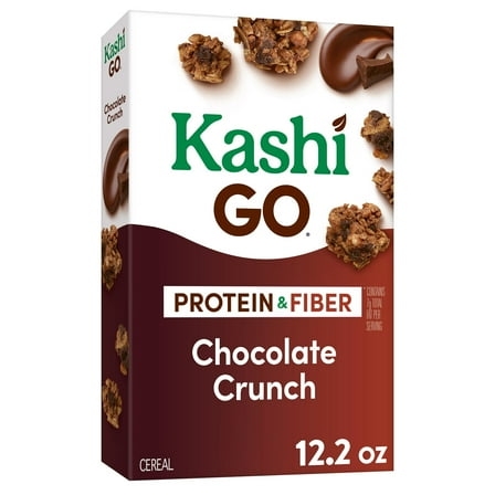 Kashi GO Breakfast Cereal, Fiber Cereal, Family Breakfast, Chocolate Crunch, 12.2oz Box (1 Box)