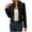 Black, variant on TKLPEHG Fall Fashion 2025 Women's Cropped Blazer Jackets Stretch Stand Collar Long Sleeve Open Front Work Office Cardigan Jacket Suit Blazers (Brown,XXL)
